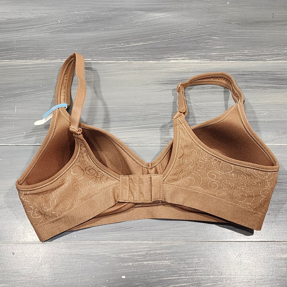 Bali Wireless Bra 34C Comfort Revolution Shaping Smoothing Brown Swirl 3463 - Picture 2 of 7